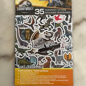 4/$12 💥 NEW Jurassic World Park 35 Temporary Tattoos (4773)